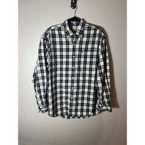 Polo Jeans Co. Ralph Lauren Thick Plaid Cotton Button Up Men's Shirt Size Large